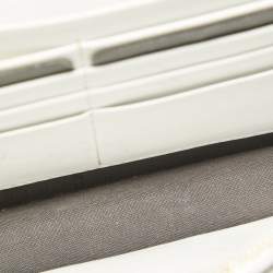 Pre Owned Fendi White Leather and Python Trim F is Fendi Wallet on Chain 