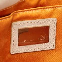 Fendi Beige Shimmering Leather Mia Pochette Bag