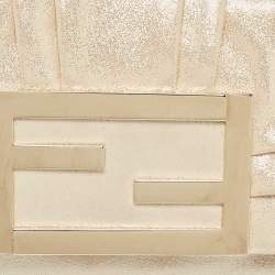 Fendi Beige Shimmering Leather Mia Pochette Bag