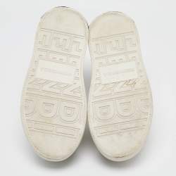 Pre Owned Fendi White Canvas High Top Sneakers Size 39