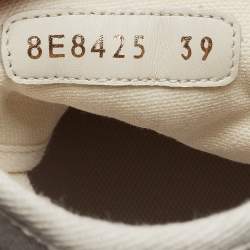 Pre Owned Fendi White Canvas High Top Sneakers Size 39