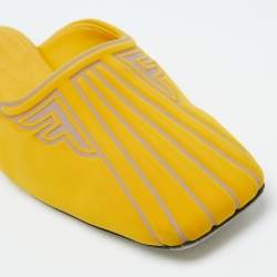 Fendi Yellow Neoprene FFreedom Mules Size 37