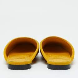 Fendi Yellow Neoprene FFreedom Mules Size 37