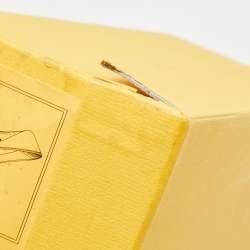 Pre Owned Fendi Brown Crocodile and Canvas Buckle Peep Toe Pumps Size 39