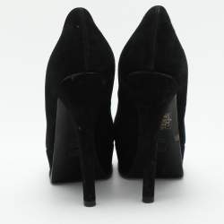 Fendi Black Suede Fendista Platform Pumps Size 39