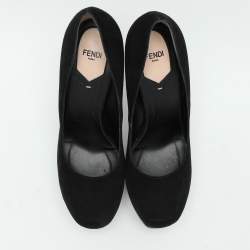 Fendi Black Suede Fendista Platform Pumps Size 39