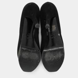 Fendi Black Suede Fendista Platform Pumps Size 39