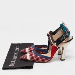 Fendi Multicolor Canvas Colibri Pumps Size 40
