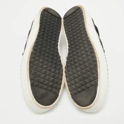 Fendi Black Calf Hair Monster Eyes Slip On Sneakers 37