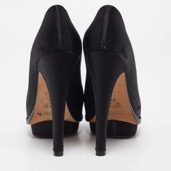 Fendi Black Suede Block Heel Pumps Size 37