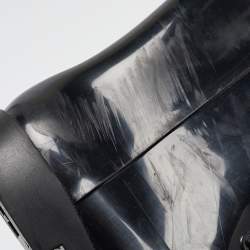 Pre Owned Fendi Black Rubber Rain Boots Size 39