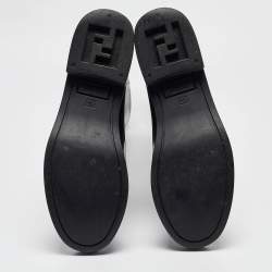 Pre Owned Fendi Black Rubber Rain Boots Size 39