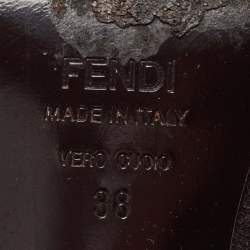 مملوكة مسبقًا Fendi Dark Brown Suede Knee Length Boots Size 38