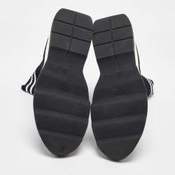 مملوكة مسبقًا Fendi Black Knit Fabric Sock High Top Slip on Sneakers Size 38