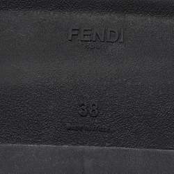 مملوكة مسبقًا Fendi Black Knit Fabric Sock High Top Slip on Sneakers Size 38