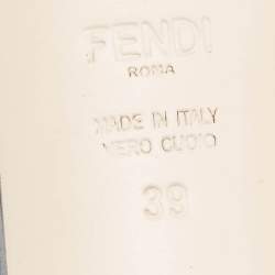 Fendi Two Tone Zucca Velvet Slide Sandals Size 39