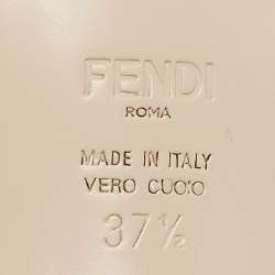 Pre Owned Fendi Multicolor Zucca Mesh and Fabric Colibri Pumps Size 37.5