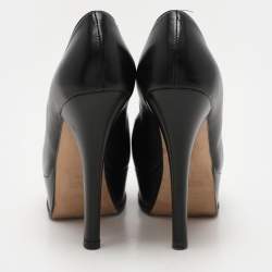 Fendi Black Leather Fendista Platform Pumps Size 35.5