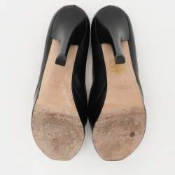 Fendi Black Leather Fendista Platform Pumps Size 35.5