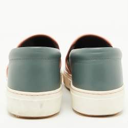 Fendi Multicolor Leather Monster Slip On Sneakers Size 38