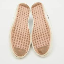 Fendi Multicolor Leather Monster Slip On Sneakers Size 38