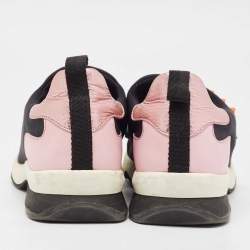 Fendi Multicolor Fabric and Leather Stud Embellished Slip On Sneakers Size 40
