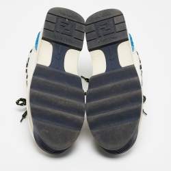 Fendi Multicolor Leather and Mesh T-Rex Low Top Sneakers Size 39