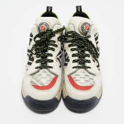 Fendi Multicolor Leather and Mesh T-Rex Low Top Sneakers Size 39