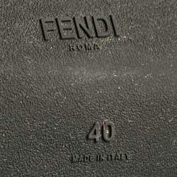 مملوكة مسبقًا Fendi Black Knit Fabric Rockoko High Top Sneakers Size 40