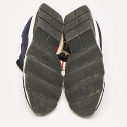 مملوكة مسبقًا Fendi Black Knit Fabric Rockoko High Top Sneakers Size 40