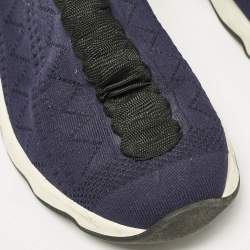 مملوكة مسبقًا Fendi Black Knit Fabric Rockoko High Top Sneakers Size 40