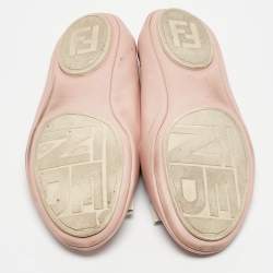 Fendi Beige Leather Let's Dance Bow Ballet Flats Size 38