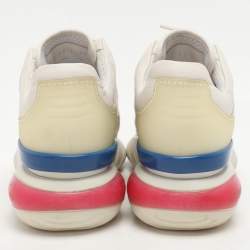 مملوكة مسبقًا Fendi X Fila Off-White Leather Fila Mania Platform Sneakers 37