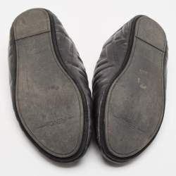 Pre Owned Fendi Black Leather forever fendi Flats Size 38