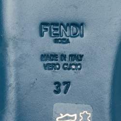 Pre Owned Fendi Multicolor Leather Bug Monster Flat Thong Sandals Size 37