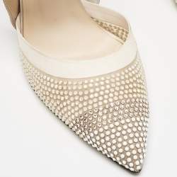 Fendi Multicolor Mesh and Fabric Colibri Slingback Pumps Size 37