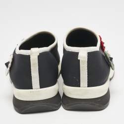 Fendi Black Neoprene Flowerland Slip On Sneakers Size 39