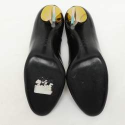 Pre Owned Fendi Black Patent Leather Pumps Size 40.5