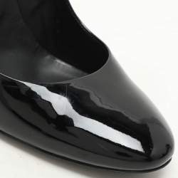 Pre Owned Fendi Black Patent Leather Pumps Size 40.5