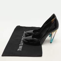 Pre Owned Fendi Black Patent Leather Pumps Size 40.5