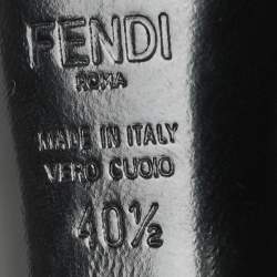 Pre Owned Fendi Black Patent Leather Pumps Size 40.5