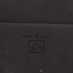 Pre Owned Fendi Red Shearling Fur Ankle Strap Flat Sandals Size 37.5