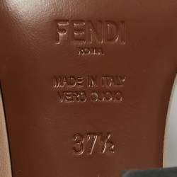 Pre Owned Fendi Multicolor Fabric Colibri Slingback Sandals Size 37.5