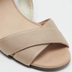 Pre Owned Fendi Multicolor Fabric Colibri Slingback Sandals Size 37.5