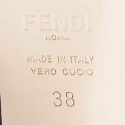 Fendi Black/Beige Fabric and Mesh Colibri Pumps Size 38