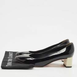 Fendi Black Patent Leather Eloise Round Toe Pumps Size 39.5