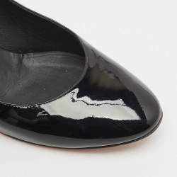 Fendi Black Patent Leather Eloise Round Toe Pumps Size 39.5