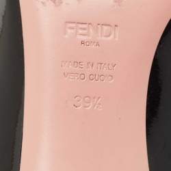 Fendi Black Patent Leather Eloise Round Toe Pumps Size 39.5