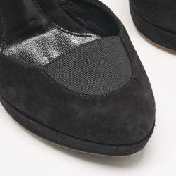 Fendi Black Suede and Elastic Band D'orsay Pumps Size 36