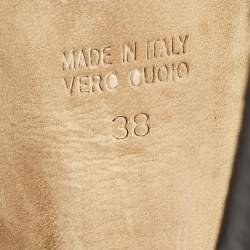 Pre Owned Fendi Black Leather Fendista Platform Pumps Size 38